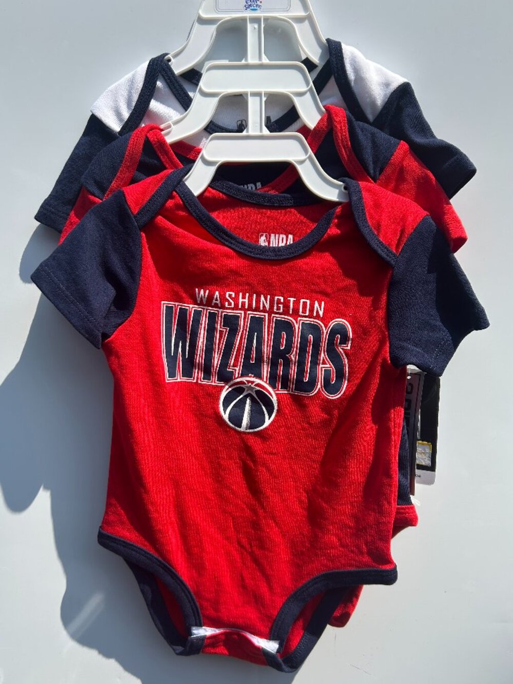 NBA Washington Wizards 3-piece infant bodysuit set, 12M